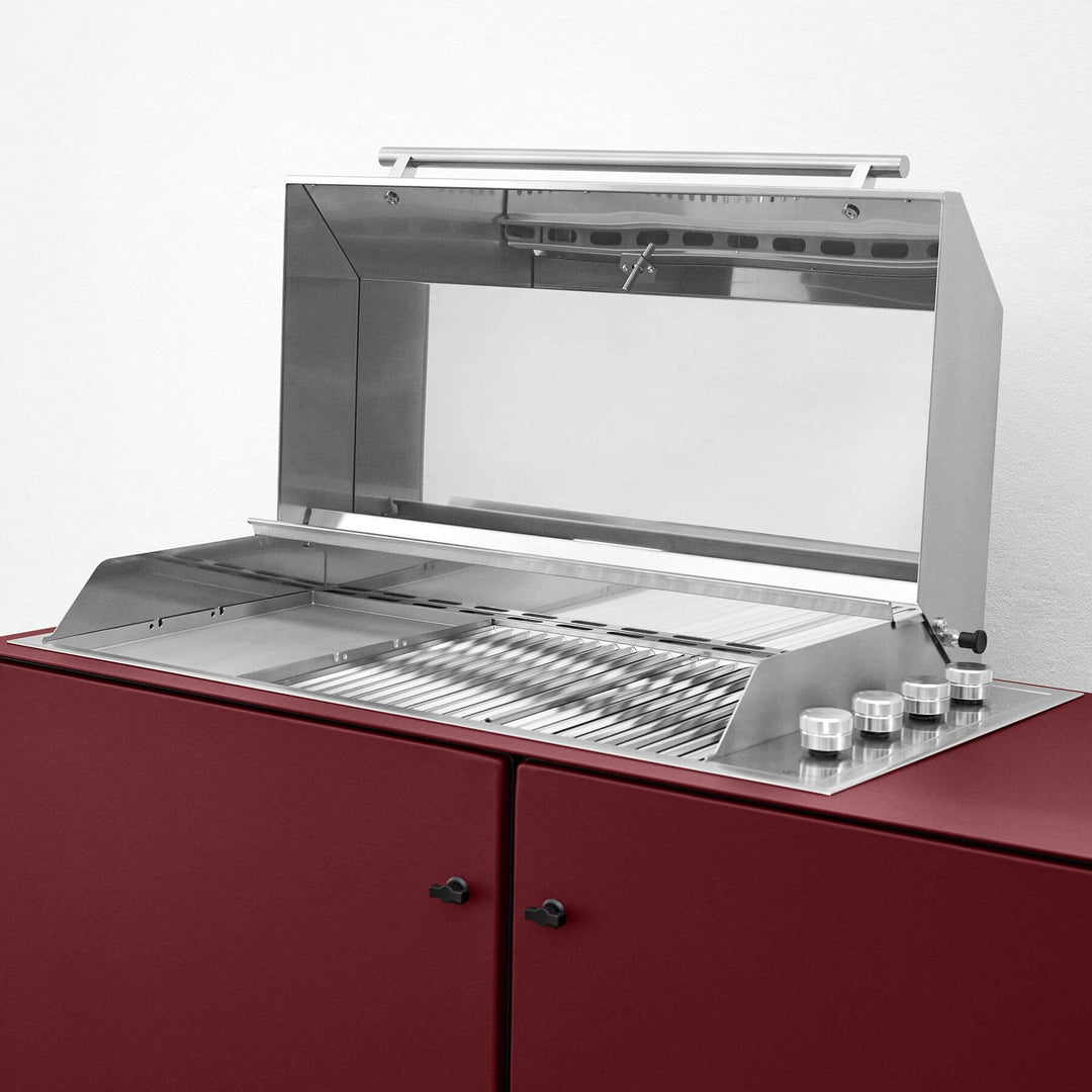 Modern Grill - Burgundy Red